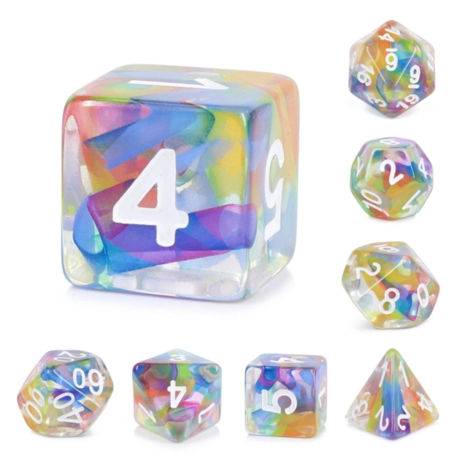 Rainbow Ribbon RPG Dice Set | Game Grid - Logan