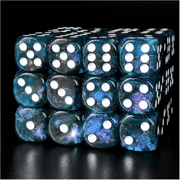 Galactic Glitter - 12 piece Pip D6's | Game Grid - Logan