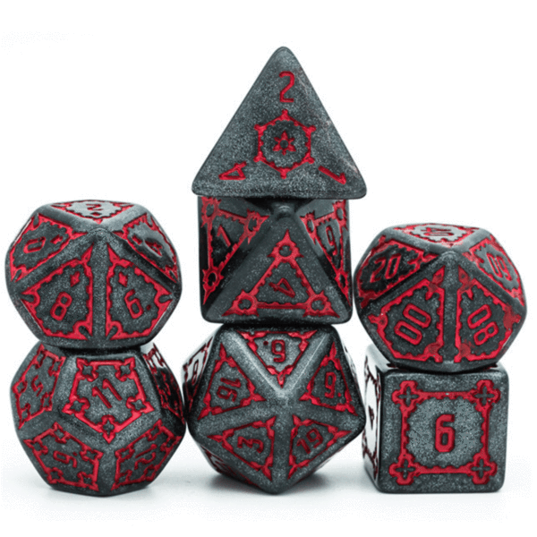 Huge Black Castle Dice Set - 25mm | Game Grid - Logan