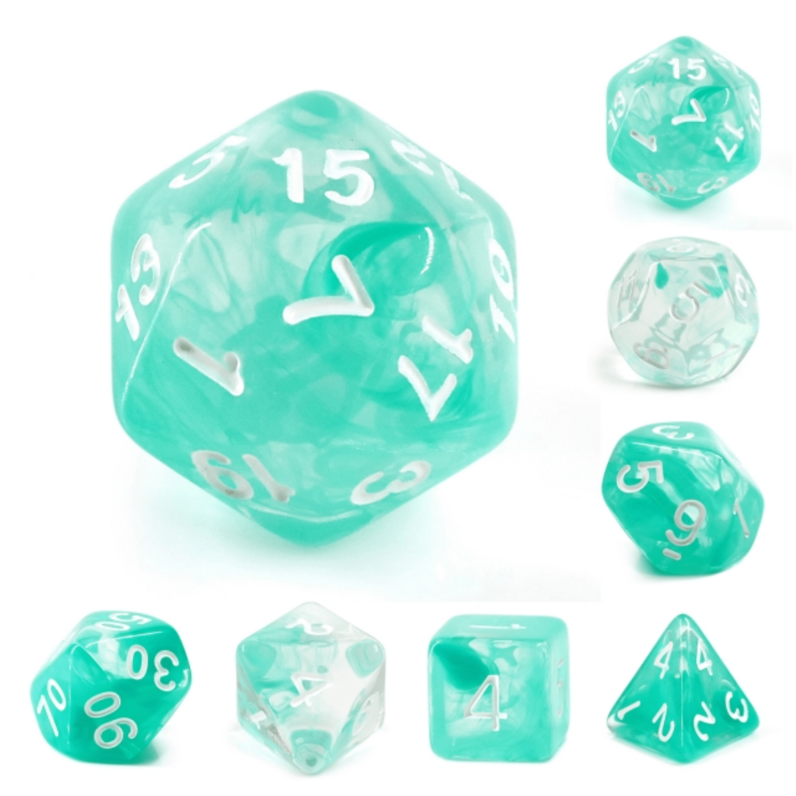 Lake Teal RPG Dice Set | Game Grid - Logan