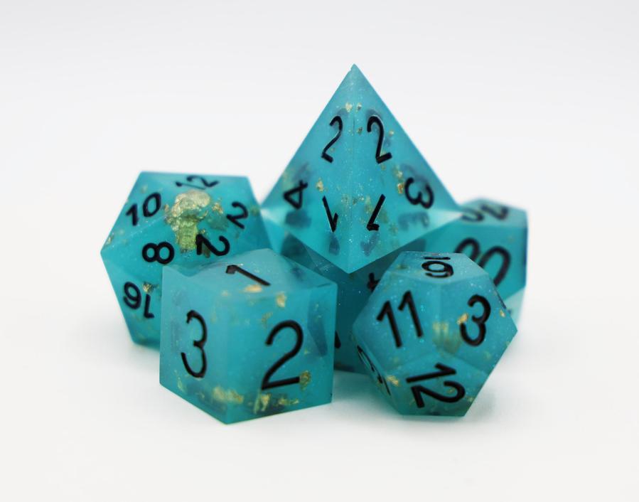 Sharp Edge Resin RPG Dice Set - Siren's Song | Game Grid - Logan