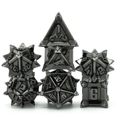 Silver Flail RPG Metal Dice Set | Game Grid - Logan