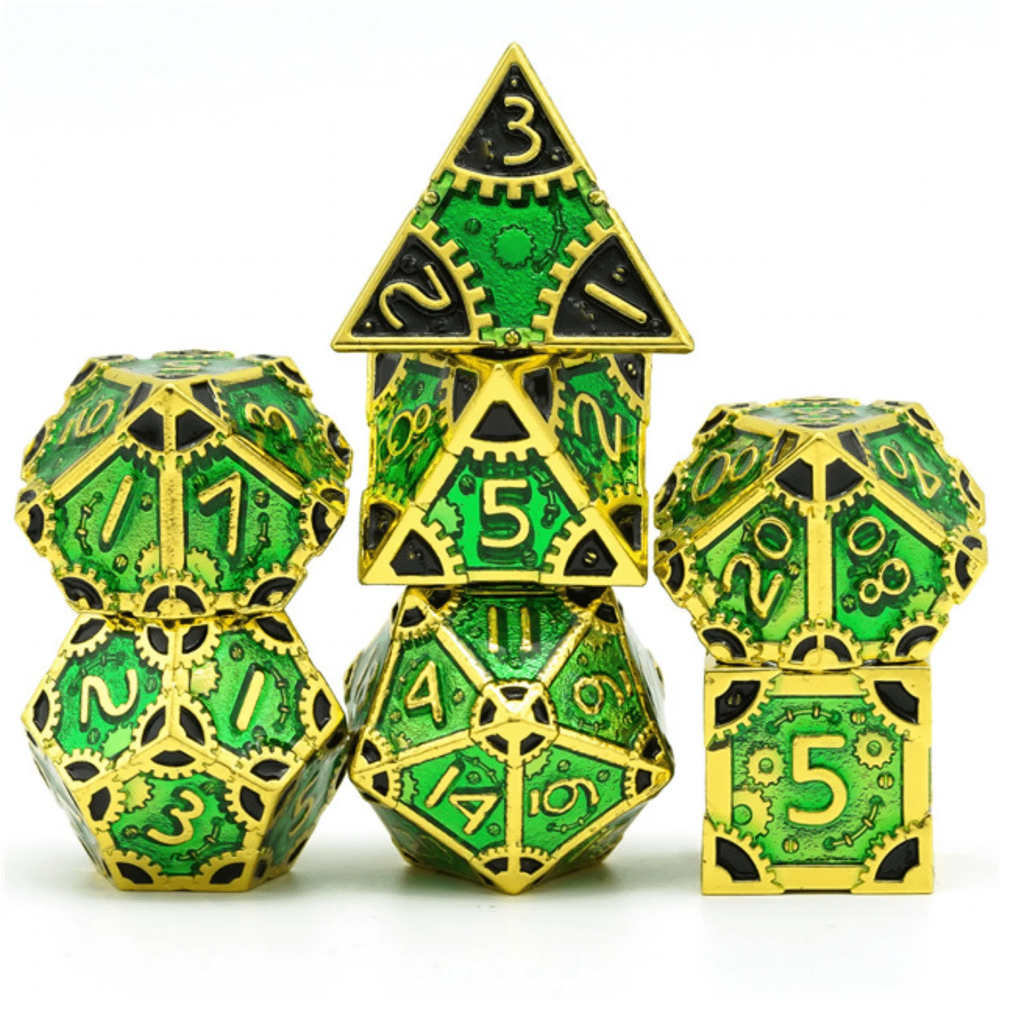 SteamPunk Wild Ivy RPG Metal Dice Set | Game Grid - Logan