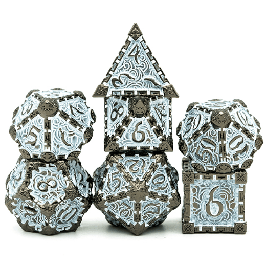 Dagger of Venom: White and Black RPG Metal Dice Set | Game Grid - Logan