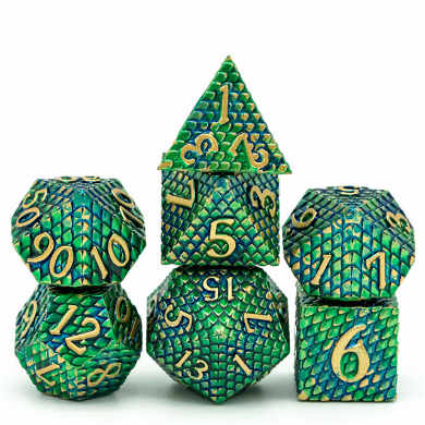 Dragon Scale: Venom Metal RPG Dice Set | Game Grid - Logan