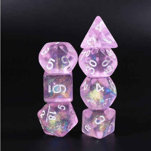 Violet Sparkle RPG Dice Set | Game Grid - Logan