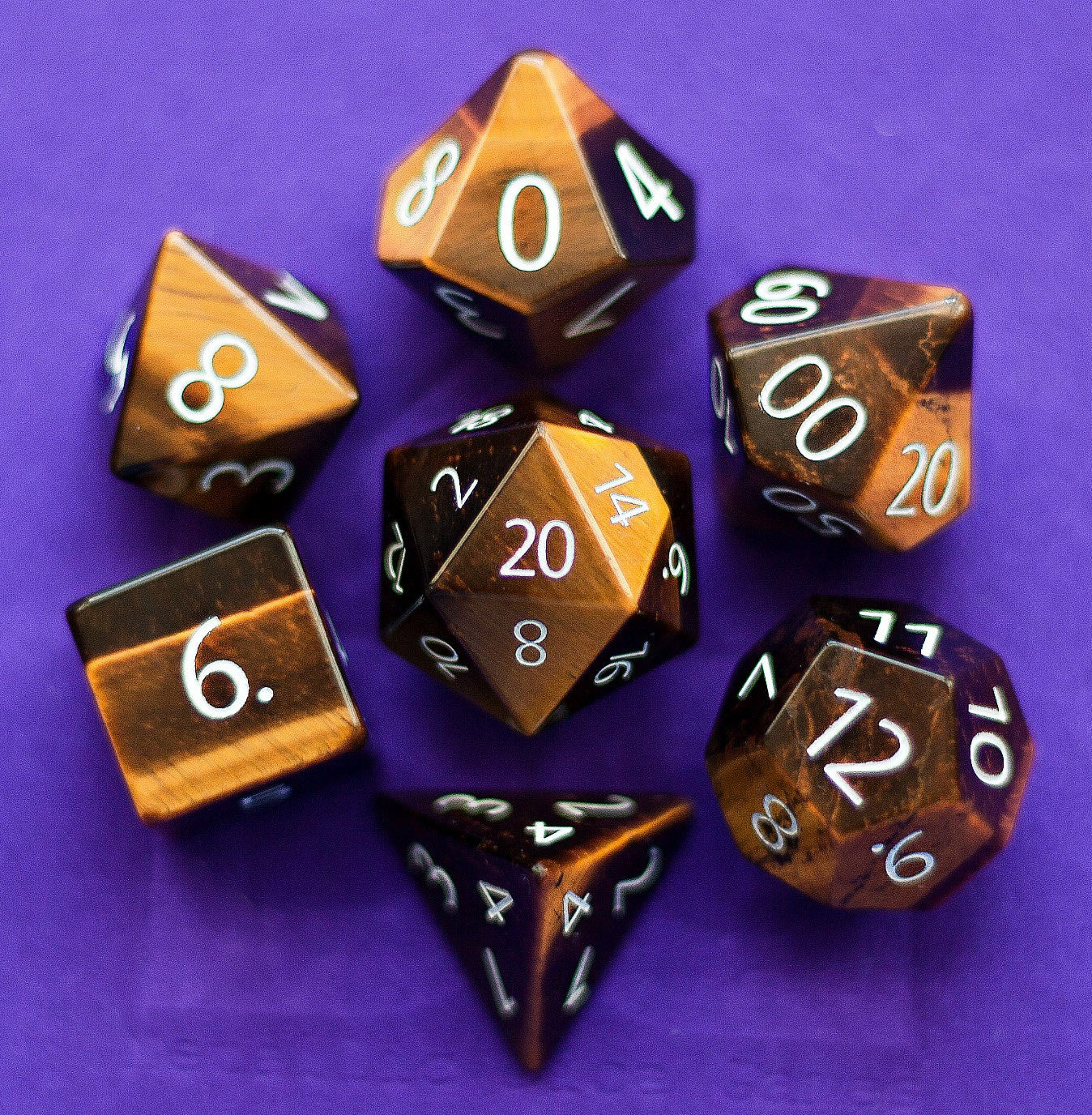 Gemstone Dice: MDG Tiger's Eye | Game Grid - Logan