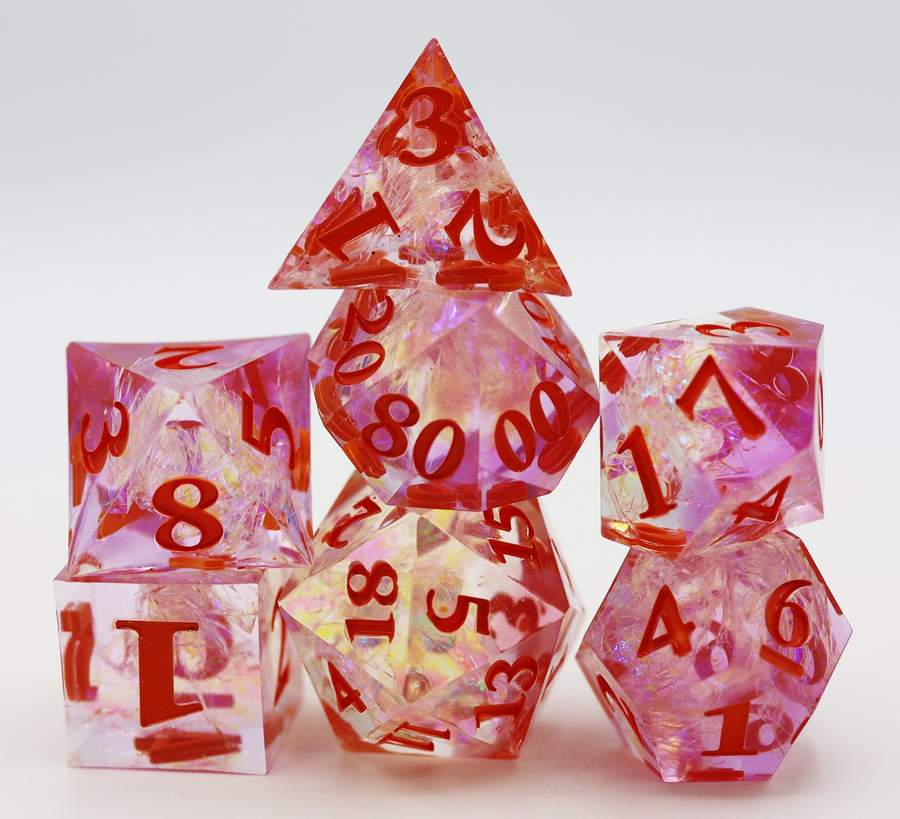 Sharp Edge Winter Blossom RPG Dice Set | Game Grid - Logan