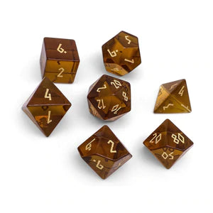 Gemstone Dice: Shattered Amber Citrine Zircon | Game Grid - Logan