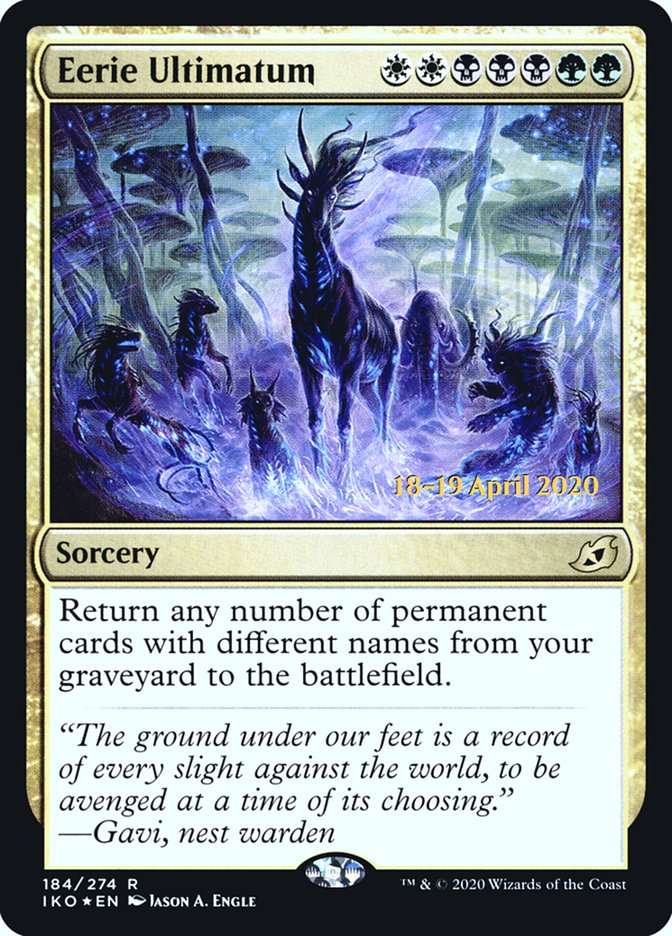 Eerie Ultimatum [Ikoria: Lair of Behemoths Prerelease Promos] | Game Grid - Logan