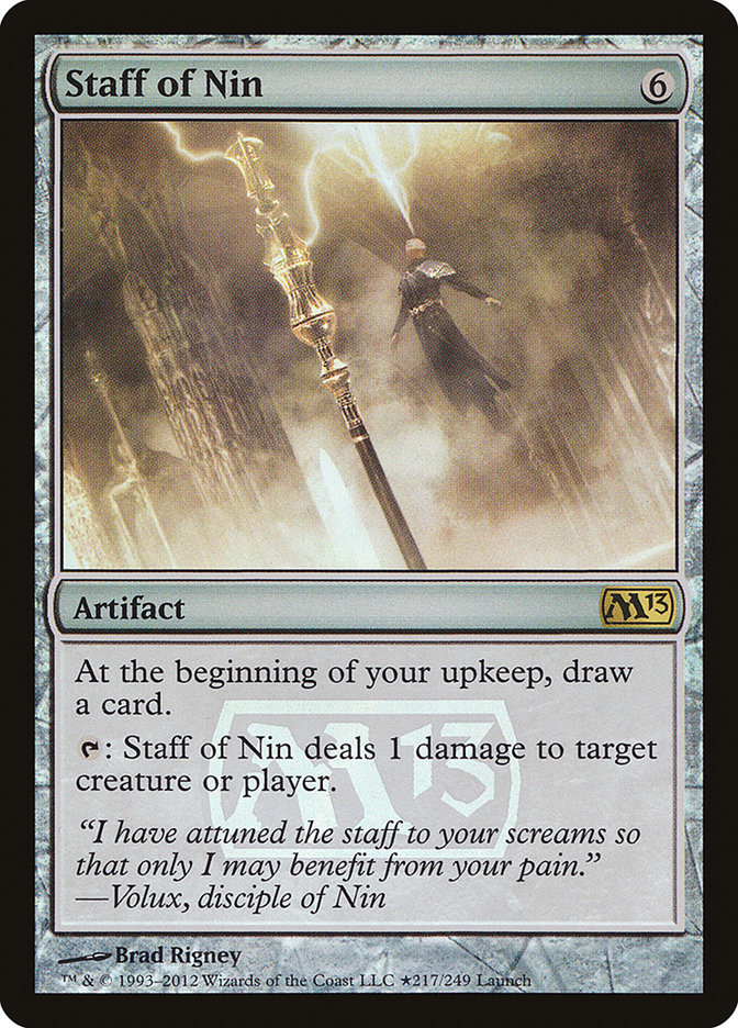 Staff of Nin [Magic 2013 Prerelease Promos] | Game Grid - Logan