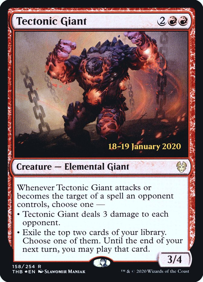 Tectonic Giant [Theros Beyond Death Prerelease Promos] | Game Grid - Logan
