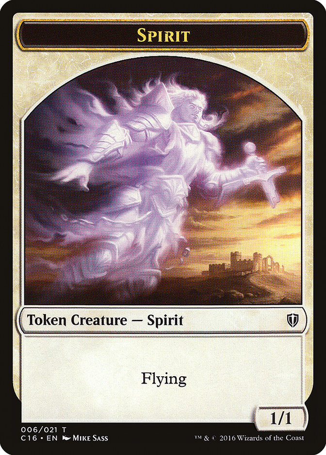 Spirit (001) // Spirit (006) Double-Sided Token [Commander 2016 Tokens] | Game Grid - Logan