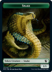 Spirit // Snake Double-Sided Token [Innistrad: Midnight Hunt Commander Tokens] | Game Grid - Logan