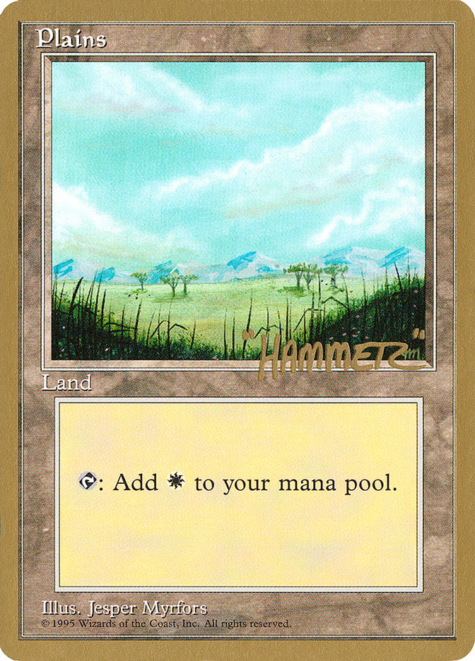 Plains (shr365) (Shawn "Hammer" Regnier) [Pro Tour Collector Set] | Game Grid - Logan