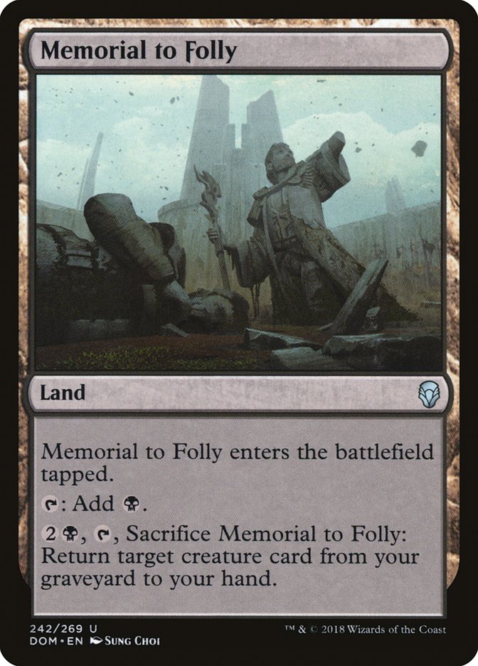Memorial to Folly [Dominaria] | Game Grid - Logan