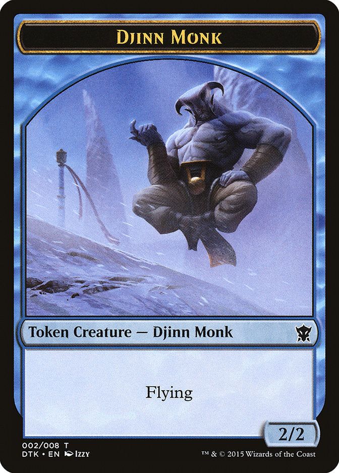 Djinn Monk Token [Dragons of Tarkir Tokens] | Game Grid - Logan