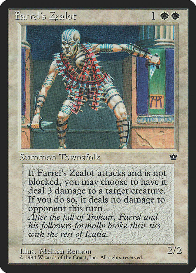 Farrel's Zealot (Melissa A. Benson) [Fallen Empires] | Game Grid - Logan