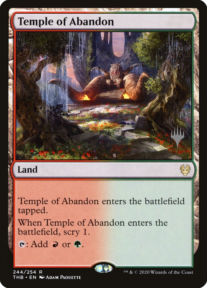 Temple of Abandon (Promo Pack) [Theros Beyond Death Promos] | Game Grid - Logan