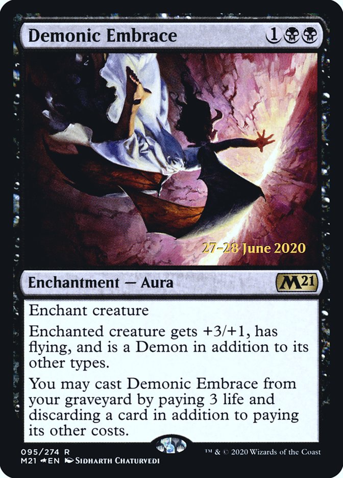 Demonic Embrace [Core Set 2021 Prerelease Promos] | Game Grid - Logan