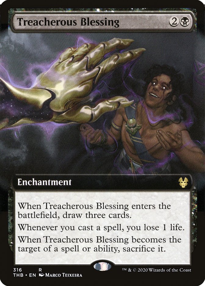 Treacherous Blessing (Extended Art) [Theros Beyond Death] | Game Grid - Logan