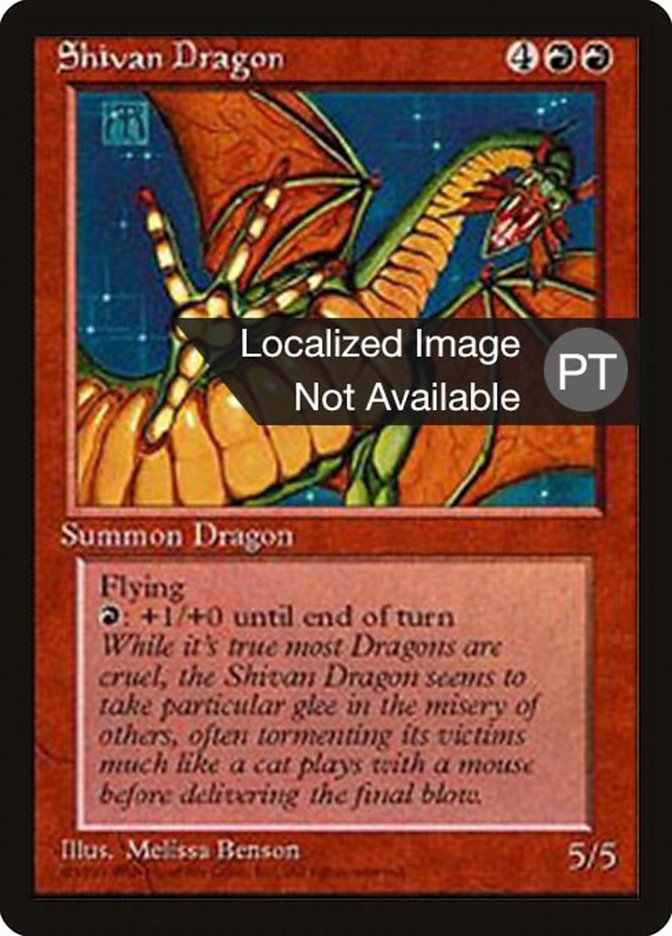 Shivan Dragon [Fourth Edition (Foreign Black Border)] | Game Grid - Logan