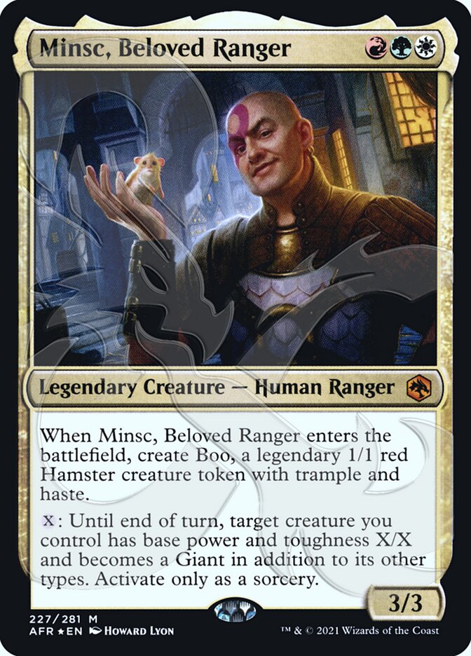 Minsc, Beloved Ranger (Ampersand Promo) [Dungeons & Dragons: Adventures in the Forgotten Realms Promos] | Game Grid - Logan