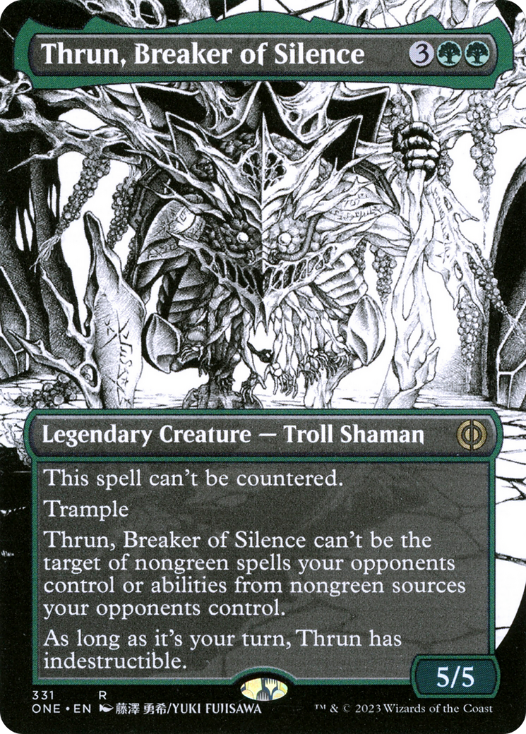 Thrun, Breaker of Silence (Borderless Manga) [Phyrexia: All Will Be One] | Game Grid - Logan