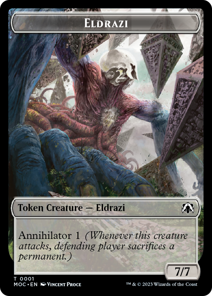 Eldrazi // Angel (4) Double-Sided Token [March of the Machine Commander Tokens] | Game Grid - Logan