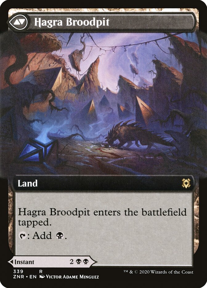 Hagra Mauling // Hagra Broodpit (Extended Art) [Zendikar Rising] | Game Grid - Logan