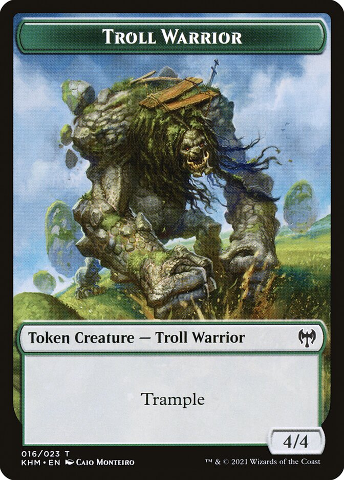 Treasure // Troll Warrior Double-Sided Token [Kaldheim Tokens] | Game Grid - Logan