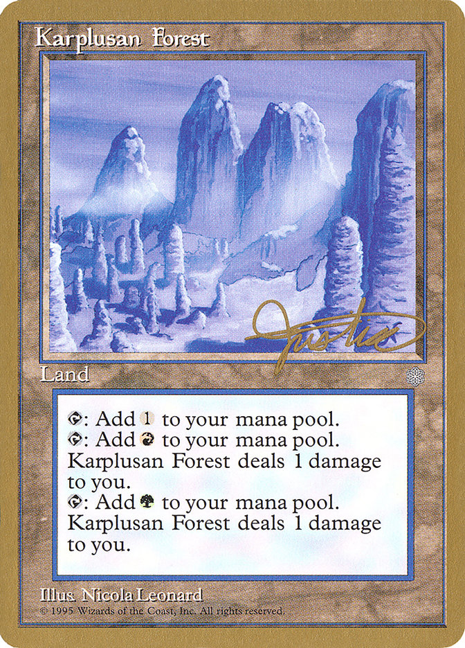 Karplusan Forest (Mark Justice) [Pro Tour Collector Set] | Game Grid - Logan