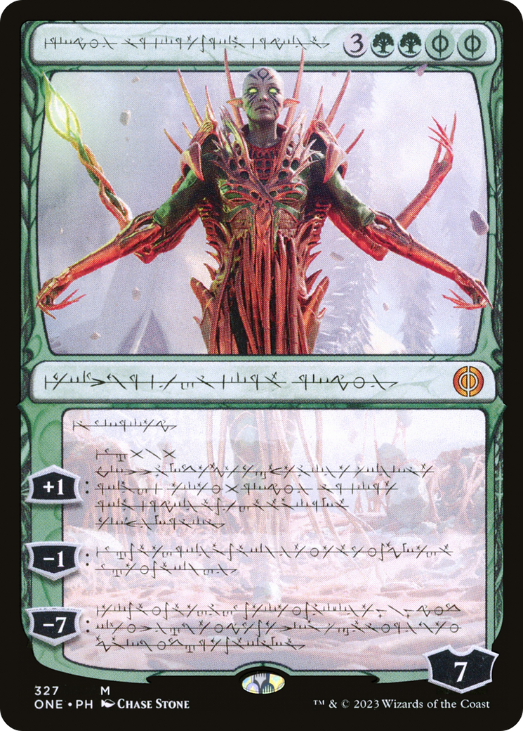 Nissa, Ascended Animist (Phyrexian) [Phyrexia: All Will Be One] | Game Grid - Logan