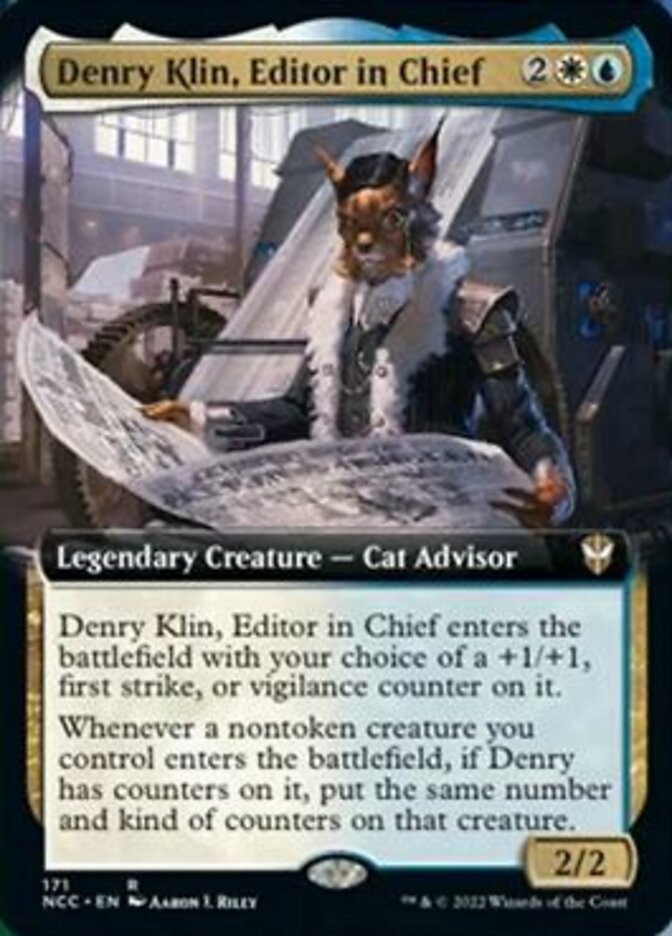 Denry Klin, Editor in Chief (Extended Art) [Streets of New Capenna Commander] | Game Grid - Logan