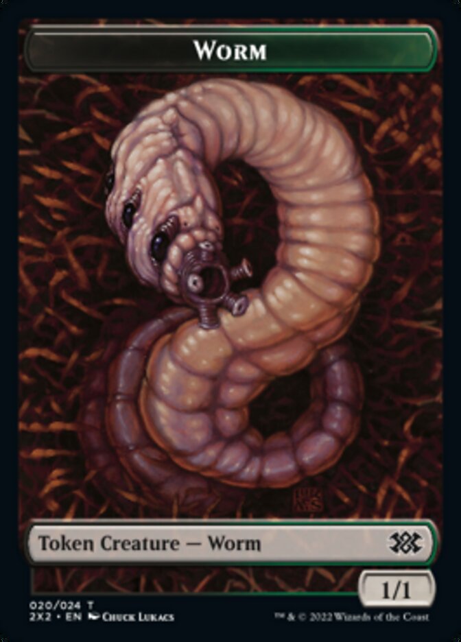 Worm // Vampire Double-Sided Token [Double Masters 2022 Tokens] | Game Grid - Logan