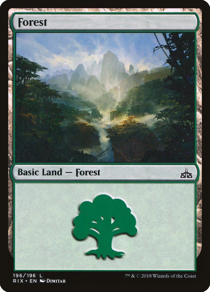 Forest (196) [Rivals of Ixalan] | Game Grid - Logan