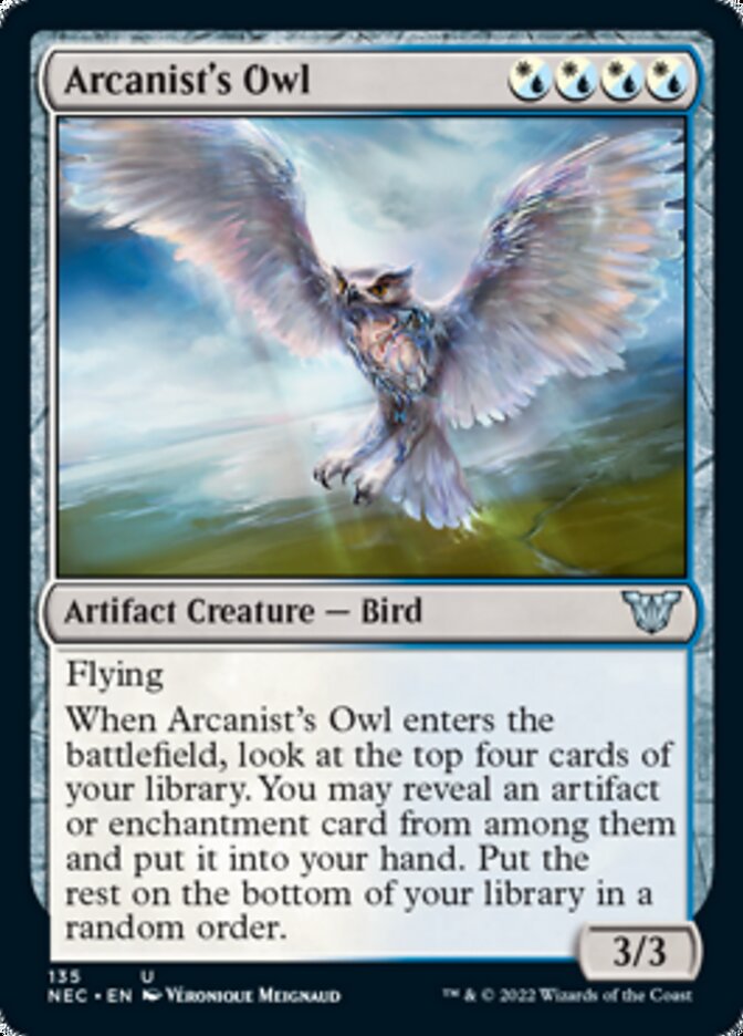 Arcanist's Owl [Kamigawa: Neon Dynasty Commander] | Game Grid - Logan