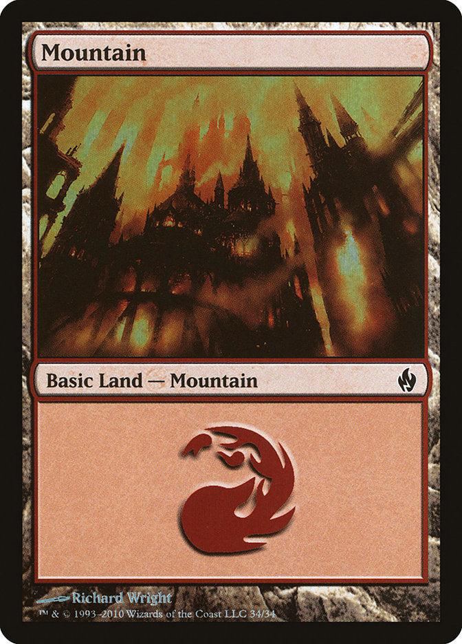 Mountain (34) [Premium Deck Series: Fire and Lightning] | Game Grid - Logan