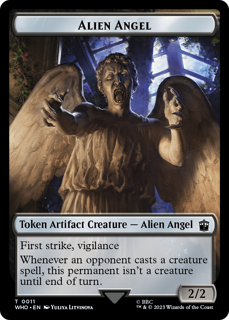 Alien Angel // Mark of the Rani Double-Sided Token [Doctor Who Tokens] | Game Grid - Logan