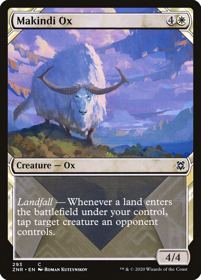 Makindi Ox (Showcase) [Zendikar Rising] | Game Grid - Logan