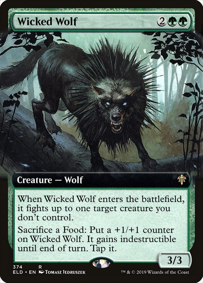 Wicked Wolf (Extended Art) [Throne of Eldraine] | Game Grid - Logan