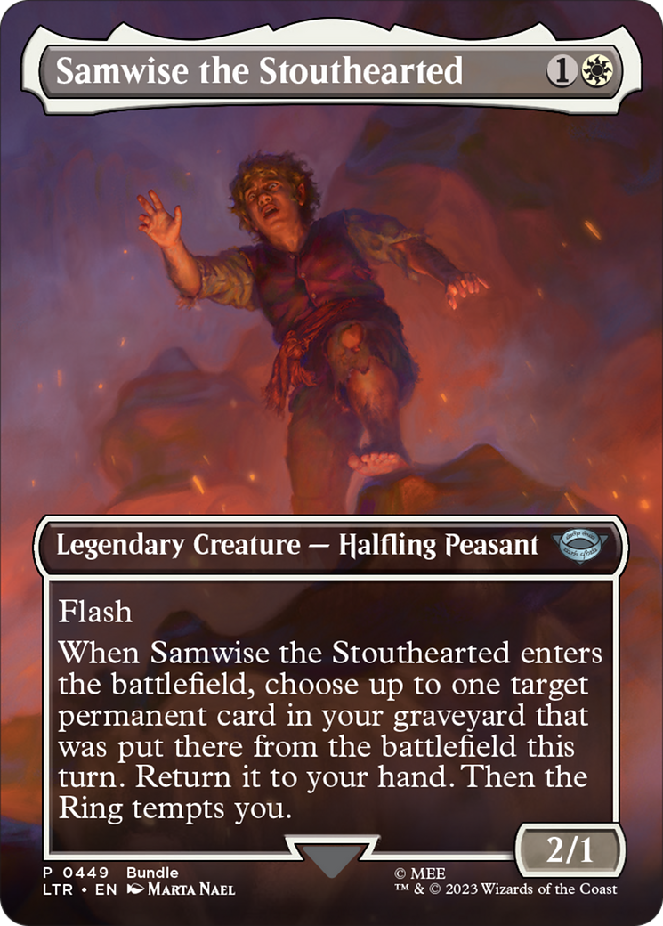 Samwise the Stouthearted (Borderless Alternate Art) [The Lord of the Rings: Tales of Middle-Earth] | Game Grid - Logan