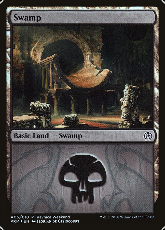 Swamp (A05) [Ravnica Allegiance Ravnica Weekend] | Game Grid - Logan