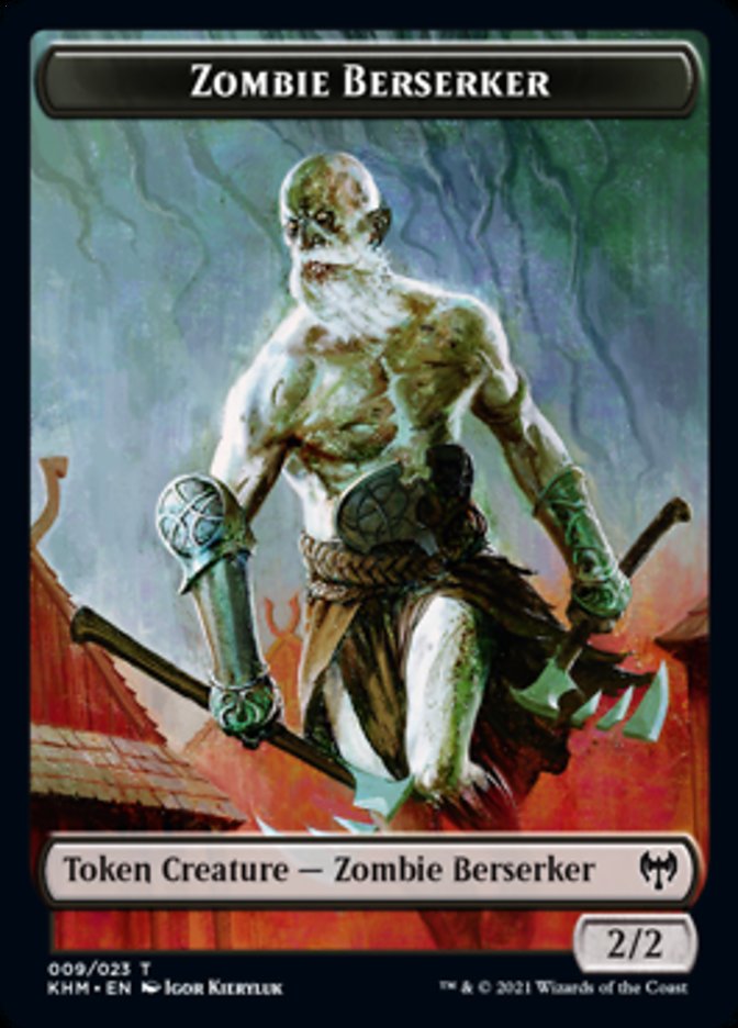 Zombie Berserker Token [Kaldheim Tokens] | Game Grid - Logan