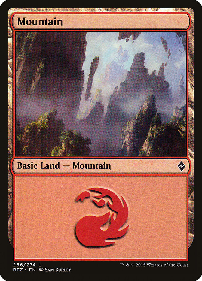 Mountain (266a) [Battle for Zendikar] | Game Grid - Logan