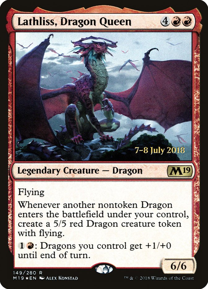 Lathliss, Dragon Queen [Core Set 2019 Prerelease Promos] | Game Grid - Logan