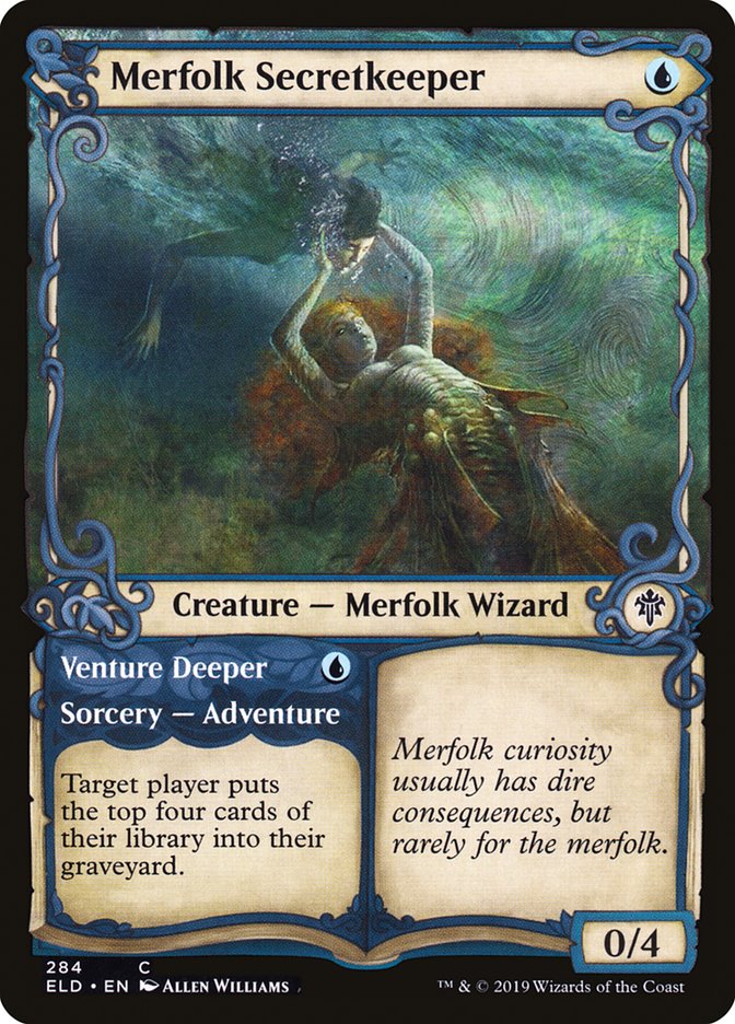 Merfolk Secretkeeper // Venture Deeper (Showcase) [Throne of Eldraine] | Game Grid - Logan