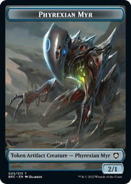 Scrap // Phyrexian Myr Double-Sided Token [The Brothers' War Commander Tokens] | Game Grid - Logan