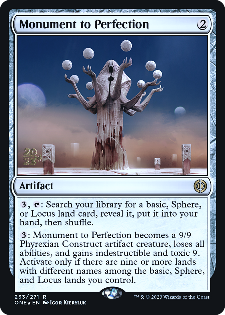 Monument to Perfection [Phyrexia: All Will Be One Prerelease Promos] | Game Grid - Logan