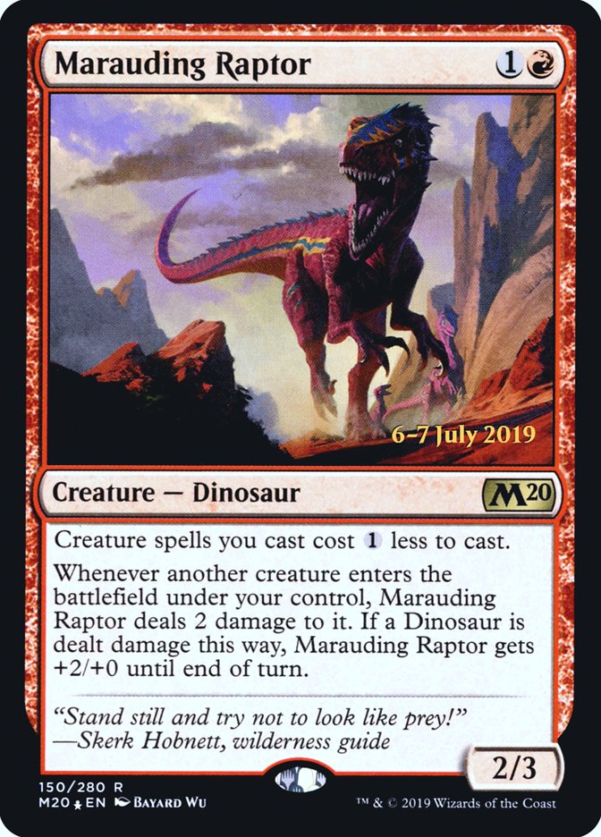 Marauding Raptor [Core Set 2020 Prerelease Promos] | Game Grid - Logan
